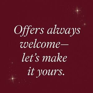 Offers welcome and encouraged…